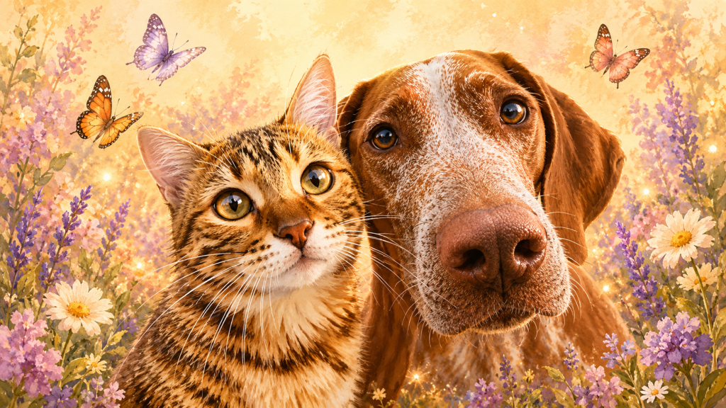 Example of a picturekind pet and companion portrait